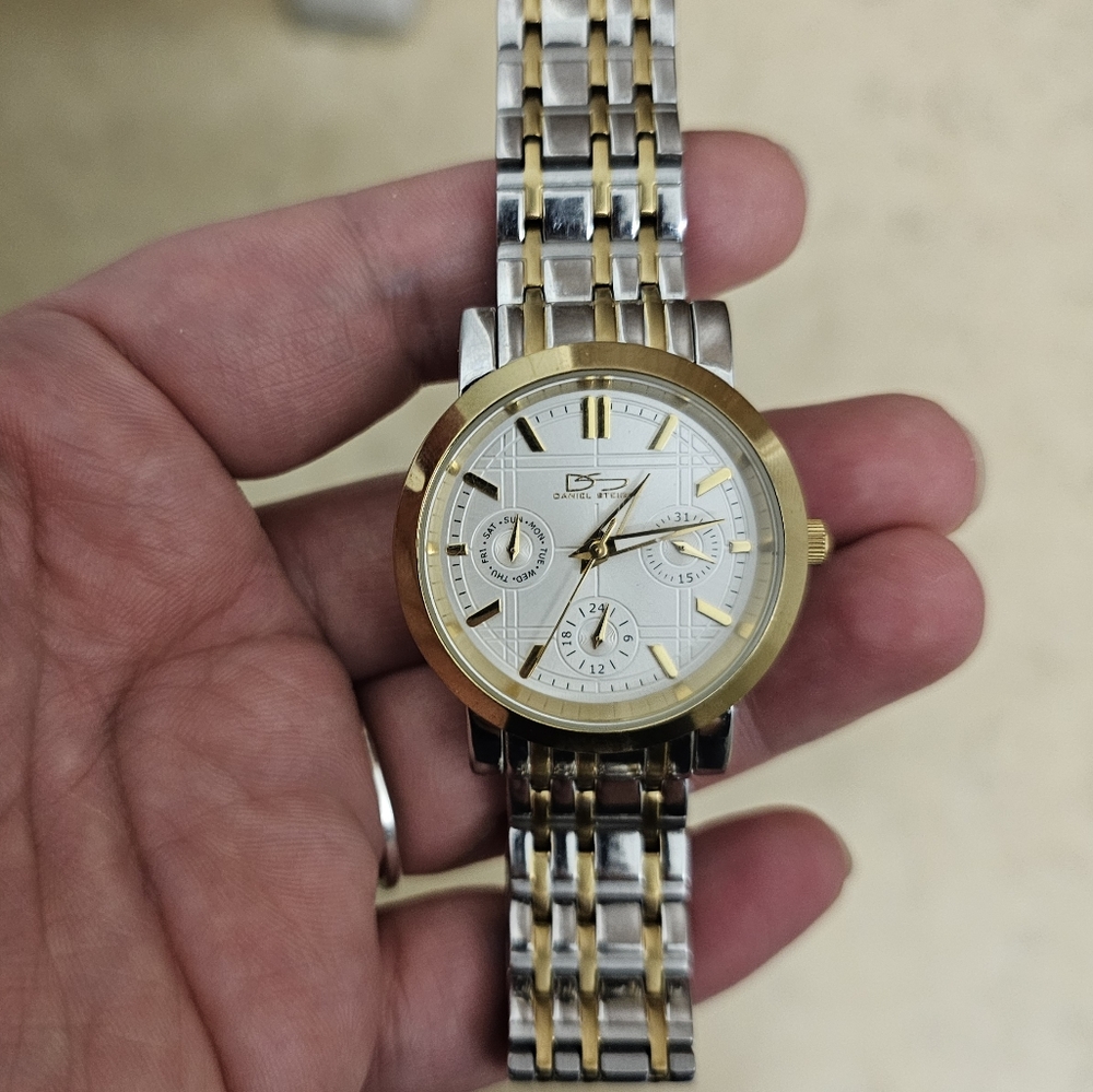 Daniel steiger silver and gold tone stainless steel watch
